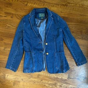 Lauren Jeans Co. Denim Jacket with Gold Buttons